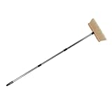 Baluue Holzbesen mit Metallstiel Harte Borsten Robuster Gartenbesen für Terrasse Garage Vielseitiger Außenbesen für Effektive Reinigung und Schmutzaufnahme