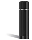 Hotqilin 7XI Pfeffermühle, professionelle Qualität, robuste Pfeffermühle, mattschwarzes Aluminium, Edelstahl-Fräser, manuell einstellbare Mahlgröße, hohe Leistung, nachfüllbar