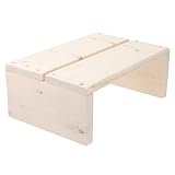 VALICLUD Rutschfester Toilettenhocker aus Holz Stabiler Badezimmer und Küchen Fußhocker Erhöhter Tritthocker für Erwachsene Umweltfreundlich und Platzsparend