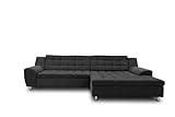 DOMO. collection Ecksofa Merida, Sofa mit Schlaffunktion in L-Form, Eckcouch, Schlafsofa 304 x 200 x 84 cm (BxTxH), dunkelgrau