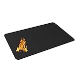 HVVENTY Feuergrillmatte, Grillmatte, faltbar, öldicht, feuerfeste Bodenmatte, Feuerschalenmatte für Decks