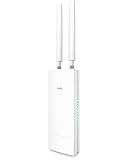 Cudy Unlocked Outdoor 4G LTE Cat 4 Modemrouter mit SIM-Kartensteckplatz, AC1200 WLAN, IP65, abnehmbaren Antennen, passivem PoE-Adapter enthalten, Mast- oder Wandmontage, DDNS, VPN, LT500 Outdoor