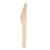 FRANZ MENSCH 1000 Stück NATUREStar Bio Messer | Holz, FSC® 100%, natur, L: 16cm, Einwegbesteck Holzmesser, Holzbesteck, Holzmesser, Einwegmesser aus Birkenholz