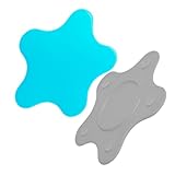 DECOMELODY 2 Stück Silikon Saugnapf Badewannenstöpsel Antirutsch Badewannenabdeckung Sternform für Badezimmer und Küche Flach Leicht zu Reinigen Haftend Fliesen und Glas