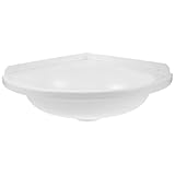 jojofuny Eckwaschbecken Zur Wandmontage Dreieckig Weiß Aufsatzwaschbecken Für Badezimmer Balkon Oder Wohnmobile Mit Wasserhahnloch Platzsparend Und Robust