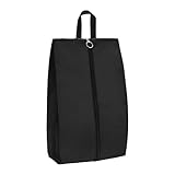 Mimoqk Schuhtasche für Gepäck, Reisetaschen für Schuhe für die Verpackung, tragbare Schuhtaschen für Reisen, modische Organizer-Tasche mit Reißverschluss, Organizer, Schwarz , Se référer au