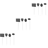 POPETPOP 3 Sätze Pflanzenetikett Pflanzenpflege Pflanzenschilder Gemüsegarten Zeichen Zimmerpflanzen Pflanzenidentifikationsetikett Baum-tags Outdoor-garten-etiketten Schiefer 4 Stück * 3