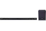 LG SQC2 2.1 Soundbar (300W) mit kabellosem Subwoofer für TVs ab 43 Zoll (Adaptive Sound Control, Bluetooth), Schwarz [Modelljahr 2023], Schwarz