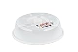CARE+PROTECT Tellerabdeckung Für Die Mikrowelle; Ideales Zubehör Für Das Kochen Mit Der Mikrowelle, Spritzschutz, BPA-Frei, 26,2 x 26,2 x 7,6 cm, White