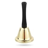 Glocke Gold als Weihnachtsmann Accessoire - Nikolausglocke & Weihnachtsglocke - extra lauter Klang - Weihnachtsmann & Nikolaus