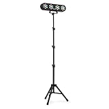 Fuzzix AllStar1- Lichteffekt Set mit Stativ und Fernbedienung - LED Partylicht - mobile DJ Lichtanlage musikgesteuert - Lichtorgel - DJ Licht - kompakte Disco Lampe für bunte Lichter - Schwarz