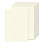 Kievano 50 Blatt Naturweiß Tonpapier A4, 250g/m² Fotokarton Bastelpapier, Creme Bastelkarton A4, Dickes Tonkarton Papier für Kartenherstellung, Einladungen, Scrapbooking und Bastelarbeiten