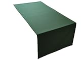 Lemos Home Hochwertiger Tischläufer Tischwäsche aus 100% Baumwolle Kollektion Konzept, Farbe & Größe wählbar (Tischläufer - 30x100cm, Olivgrün)