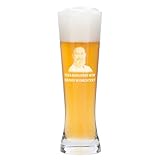 Weizenglas mit Gravur personalisiert | Weizenbierglas mit Fotogravur | 500ml spülmaschinenfest graviert | Geschenke für Männer zum Geburtstag | Bierglas mit Gravur
