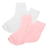 LOLIPPYY 2 Paare Feuchtigkeitsspendende Gel socken für Fußpflege Atmungsaktive Hautfreundliche Fersensocken zur Reparatur Trockener Rissiger Fersen Hohe Knöchelsocken für Damen und