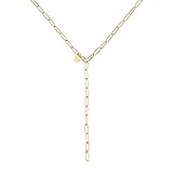GD GOOD.designs Gliederkette Gold Damen - Wasserfeste Y Kette I Verstellbare Ankerkette aus Edelstahl I Vergoldete Frauen Halskette