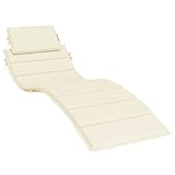 JHQHSM Sonnenliegen-Auflage Creme 186x58x4 cm Oxford-Gewebe mit weicher Polsterung und rutschfestem Design für Garten und Terrasse, atmungsaktive und Wasserabweisende Liegenauflage