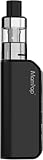 Manvap E Zigarette 7-80W Vape Mod Kit mit E Shisha Starterkit mit 2200mAh Akku Regelbare 2ml Verdampfer E- Zigaretten ohne Liquid ohne Nikotin GENT Black (black)