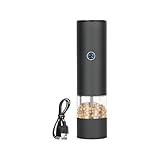 TingHaoO Professionelle USB-wiederaufladbare Gewürzmühle, elektrische Salz- und Pfeffermühle, große Kapazität, Mühle