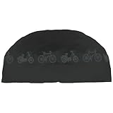 BULLSPANN Fahrradabdeckung, strapazierfähige PEVA-Fahrradgaragenplane, wasserdichte Fahrradregenabdeckung, Fahrradschutzhülle, 2x1m, Schwarz
