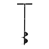 Loohacp Gartenbohrer Set,Gartenbohrer Erdbohrer FüR Bohrmaschine,Handerdbohrer Mit Rutschfestem Zum Pflanzen, Erdbohrer Aus Metall,Solider Spiralbohrer(15 X 85 cm)
