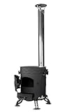 Utschak Ofen Ø345-290 mm Uchag 4mm stahl mit Adapter Ringen Abzugsrohr 6-12L Kessel Argali Utschag Feldküche Feuerstelle Campingofen Außenküche Eintopfofen Kasan Kazan