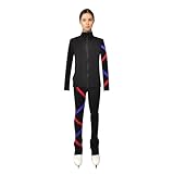JoyCan Mädchen Schlittschuhlauf-Trainingsanzug mit Plüsch-Schlittschuh-Trainingskleidung für Leistung, Rot/Ausflug, einfarbig (Getaway Solids), 12-14 Jahre