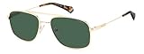 Polaroid® Gold & Green Classic Pilot Pilotenbrille Herren Leichte Sonnenbrille Polarisierte Gläser, golden
