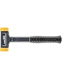 Secural Schonhammer, Kopf und Stiel bruchsicher aus einem Stück Stahl, Schlageinsätze rechteckig | l=30 mm / b=40 mm | 3380.040