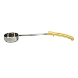 Glakyur Pizzaaufstrich Saucenkelle Gummigriff Flacher Boden KüChe KochlöFfel Edelstahl MesslöFfel SuppenlöFfel -3 Oz