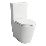 Laufen Meda Stand-WC-Kombination, spülrandlos, Silent Flush, 360x680mm, Tiefspüler, H824111, Farbe: Weiß