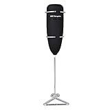 Orbegozo MN 3800 - Milchaufschäumer, Gehäuse mit Soft Touch, inklusive Halterung, batteriebetrieben, für Soßen, Shakes und Eiweiß geeignet, Schwarz