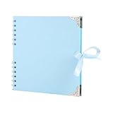XuQiZZpp Scrapbook-Album, Hardcover, Kraft-Fotoalbum, DIY, Erinnerungen, Buch mit Spiralbindung, für Hochzeitstag, Familienfotos, Erinnerungsbuch