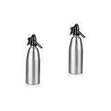 LABRIMP 2St soda Dispenser sprudelwasser bereiter sodawasserbereiter soda stremer Flaschen soda-Stream professioneller Sodasiphon Sodawasser Siphon Sprudelflasche waschsoda Silver