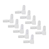 Schlauchverbinder Winkel, 10 Stück Kunststoff Ellbogen Schlauchnippel 90 Grad Winkel L Anschluss, Schlauch Verbinder Union Tropfschlauch Schlauchadapter (6mm)