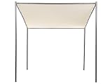 Pergola Stahl beige/schwarz 282 x 294 cm Garten Terrasse Outdoor Vimino