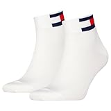 Tommy Hilfiger Unisex Quarter Socken, Weiß, 35-38 EU