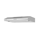 Concept OPP1360 Unterbauhaube 60cm | Energieeffiziente Dunstabzugshaube mit LED-Beleuchtung | 3 Leistungsstufen | Wahlweise Abluft- oder Umluftbetrieb | Leise & Kompakt für kleine Küchen (Edelstahl)