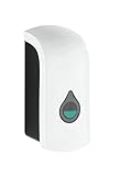 WENKO Desinfektionsmittel- und Seifenspender Ranera L Weiß, hygienischer Wand-Spender für Desinfektionsmittel, Flüssigseife etc, Befestigen ohne Bohren, Füllmenge: 740 ml, 10,5 x 24,5 x 10,5 cm