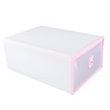 BESPORTBLE Dickwandige Transparente Schuhbox Design Stapelbarer Kunststoff schuhaufbewahrungsbehälter Praktische Portable Aufbewahrungsbox für Damen und Herren