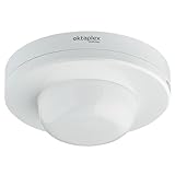 Oktaplex Pia Präsenzmelder Aussen & Innenbereich 360° Infrarot Bewegungsmelder IP65 230V Aufputz Präsenzschalter weiß