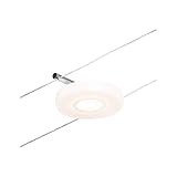 Paulmann 94427 CorDuo LED Seilsytem Spot DiscLED DC incl. 1x4,5 Watt erweiterbar Chrom matt, Chrom Drahtseil Metall 3000 K
