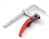 2 Stück Hebelzwinge, Tischzwinge 160x60mm Ganzstahl Führungsschiene Zwinge mit Hebelgriff, Schnellspanner mit 160mm Kapazität und 60mm Kehlentiefe, Einhandzwinge zum Schleifen, Schneiden