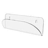 ILZAPT Skateboard-Aufhänger, aus Acryl, sichere Wandhalterung, für Longboards, platzsparende Lösung, horizontales Gestell