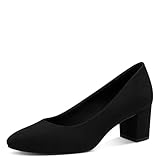 MARCO TOZZI Damen Pumps mit Blockabsatz Vegan, Schwarz (Schwarz), 37 EU