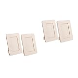 TOPBATHY 2 Sätze 2 Sets Bemalte Holz Bilderrahmen Fotorahmen Rahmen Holzbild DIY Rahmen Kunstwerk Rahmen Bilderrahmen Handwerk Beige 2 Stück X 2 2 Stück * 2