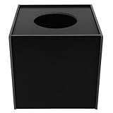 Luxshiny Tombola-Losbox Spenden-Wahlurne Quadratisch Tombola-Ballspielbox Würfel-Aufbewahrungsbox Schwarz Tickethalter Vorschlag Kommentar Abstimmung Trinkgeld Glas Für Party