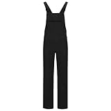 BWOLF Anax Baumwolle Latzhose Herren Arbeitshose Schutz-Latzhose Arbeits-Latzhose (Schwarz, L)