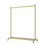 Garderobenständer Kleiderständer Kleiderstange Garderobenständer mit Rollen Garderobenständer Garderobenwagen Kleiderwagen 160x40x135CM