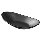 MumdoYAL Schwarze Schmucktablett Schlüsselschale ，21x11cm，Kosmetiktablett Oval Schale Tablett für Flur schlüssel Schale im Eingangsbereich，schmuckschale，dekoschalen